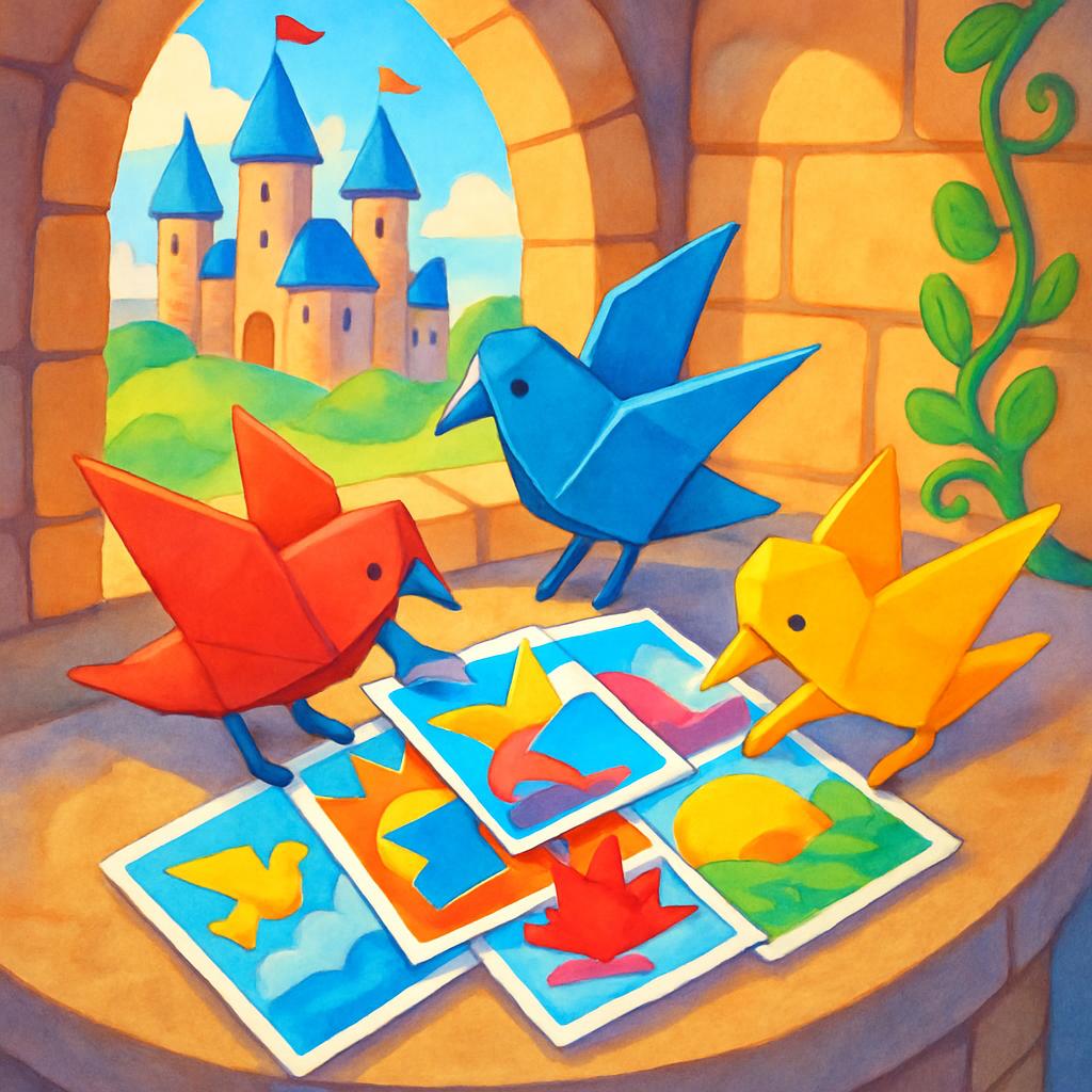 Descriptive text: These are elements of the arrangement: 1. The setting is a circular, curved viewing window into a castle...